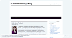 Desktop Screenshot of drlesliegreenberg.com